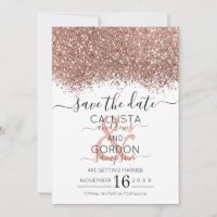 Luxus Rose Gold Weißer Glitzer Confetti Wedding
