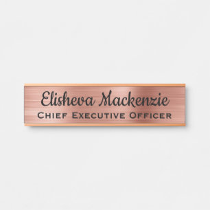 Luxus-Roségold-Bürotür-Schild Namensschild