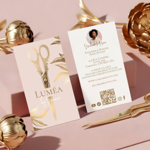 Luxus-Roségold-Frisiersalon-Hairstudio Visitenkarte