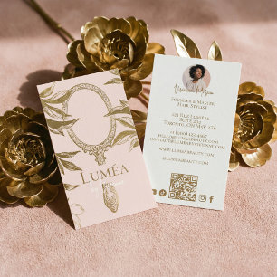 Luxus-Roségold-Frisiersalon-Hairstudio Visitenkarte