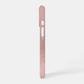 Luxus-Roségold-Monogramm iPhone 16 Hülle (Linke Seite)