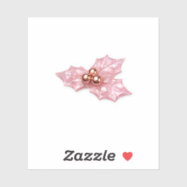 Luxus-Roségold-Rosa-Quarz-Stechapfelblatt-Aufklebe Aufkleber