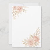 Luxus-Roségold-Schamrot-Botanische Hochzeitskarte Einladung (Rückseite)