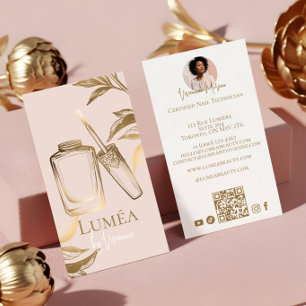 Luxus-Roségold-Schönheits-Nagel-Manicure-Studio Visitenkarte