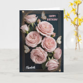 Luxus-Rosen-Geburtstag Karte (Gelbe Blume)