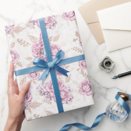 Luxus-Rosenmuster-Wrapierpapier Geschenkpapier