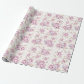 Luxus-Rosenmuster-Wrapierpapier Geschenkpapier (Ungerollt)
