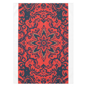 Luxus-Rot-Blau-Ornament-Perser-Medaillon-Muster Tischdecke