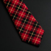 Luxus-Rot-Gold-Tartan-Karo Krawatte
