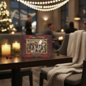 Luxus-Rot-Python-Druckrahmen-Foto Feiertagskarte