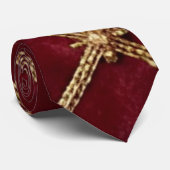 Luxus-Rot-Rotvelour-Diamantgitter-Muster Krawatte (Gerollt)
