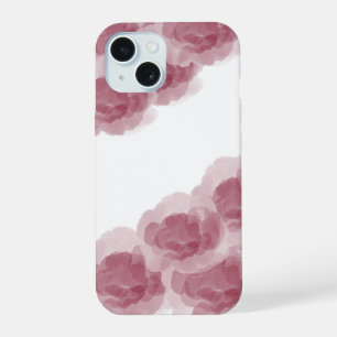 Luxus Rote Wine Magie Rose Watercolor Abstrakte Ku iPhone 15 Hülle