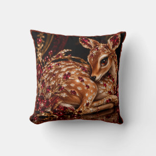 Luxus-Rotgold-Hirsch-Kunst Kissen