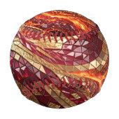 Luxus-Rotgold-Mosaik Baseball (Rückseite)
