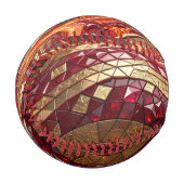Luxus-Rotgold-Mosaik Baseball (Vorderseite Links)