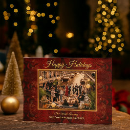 Luxus-Rotpython-Druckrahmen-Foto Feiertagskarte