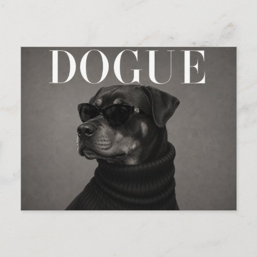 Luxus-Rottweiler-Hundeporträt Postkarte (Vorderseite)