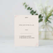 Luxus-Rouge-Blumenmuster RSVP Karte (Stehend Vorderseite)