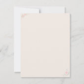Luxus-Rouge-Blumenmuster RSVP Karte (Rückseite)