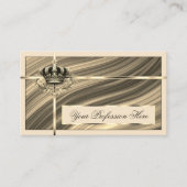 Luxus Royal Beige Gold Crown Luxury und Noble Visitenkarte (Vorderseite)