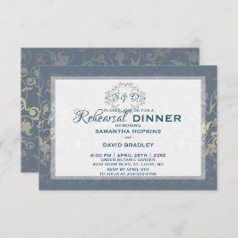 Luxus Royal Damask Probe Dinner Card Einladung