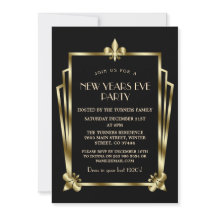 Luxus Royal Gold Black Art Deco New Year Party