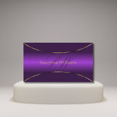 Luxus Royal Lila mit Goldgrenze und Monogramm Visitenkarte