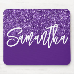 Luxus Royal Purple Glitter Ombre Personalisiert Mousepad