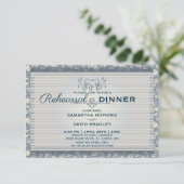 Luxus Royal Vintag Probe Dinner Card Einladung (Stehend Vorderseite)