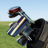Luxus-Royalblau-Weiß-Monogramm-Putter Golf Headcover (In Situ)