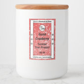 Luxus Ruby Red Sparkle Glitzer Logo Lebensmitteletikett (Vorderseite)
