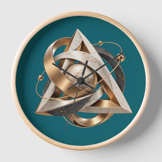 Luxus Sacred Geometry 3D Wanduhr (Vorderseite)