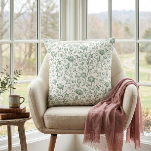 Luxus-Sage-Französische-Toile-Artisan-Cottage-Erbe Kissen