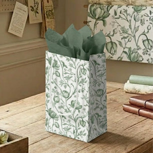 Luxus-Sage-Toile-Gartenstyling mit Erbe Kleine Geschenktüte