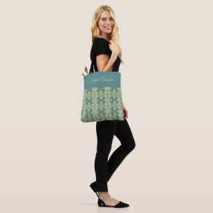 Luxus-Salbei-Grün geometrisches Stammesmuster naht Tasche