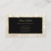 Luxus Salon Elegante Glitzer Rose Florenz Stylist Visitenkarte (Rückseite)