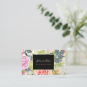 Luxus Salon Elegante Glitzer Rose Florenz Stylist Visitenkarte (Stehend Vorderseite)