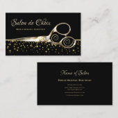 Luxus Salon Gold Glitzern Hair Stylist Scheren Visitenkarte (Vorne/Hinten)