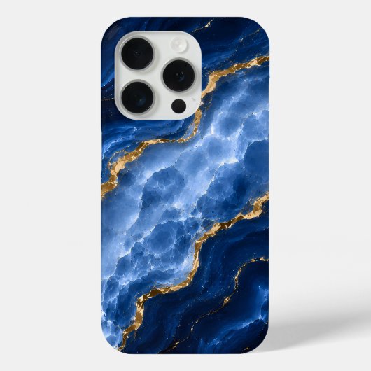 Luxus-Saphir-Marmor-Achat Case-Mate iPhone Hülle (Rückseite)