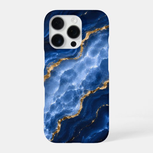 Luxus-Saphir-Marmor-Achat iPhone Hülle (Rückseite)
