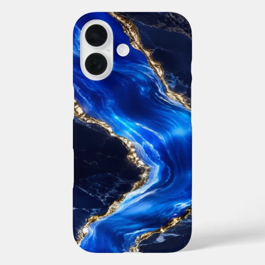 Luxus-Saphir-Marmor-Fluss Case-Mate iPhone Hülle (Rückseite)