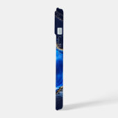 Luxus-Saphir-Marmor-Fluss iPhone 15 Hülle (Linke Seite)