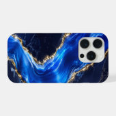 Luxus-Saphir-Marmor-Fluss iPhone Hülle (Rückseite (Horizontal))
