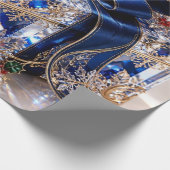 Luxus-Saphirblau-Weihnachtsgeschenkverpackungspapi Geschenkpapier (Ecke)