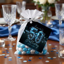 Luxus-Saphirblaue Edelsteine 50. Geburtstag