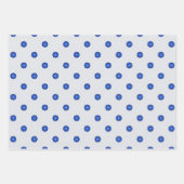 Luxus Sapphire Blue Gold Gemustert Geschenkpapier Set (Vorderseite 2)