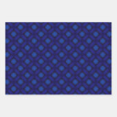 Luxus Sapphire Blue Gold Gemustert Geschenkpapier Set (Vorderseite 3)