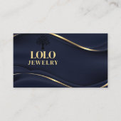 Luxus Sapphire Blue mit Gold Juwelen Visitenkarte (Vorderseite)