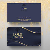 Luxus Sapphire Blue mit Gold Juwelen Visitenkarte