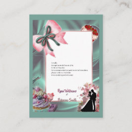 Luxus-Satin-Schleifen-Hochzeitseinschlusskarte Begleitkarte
